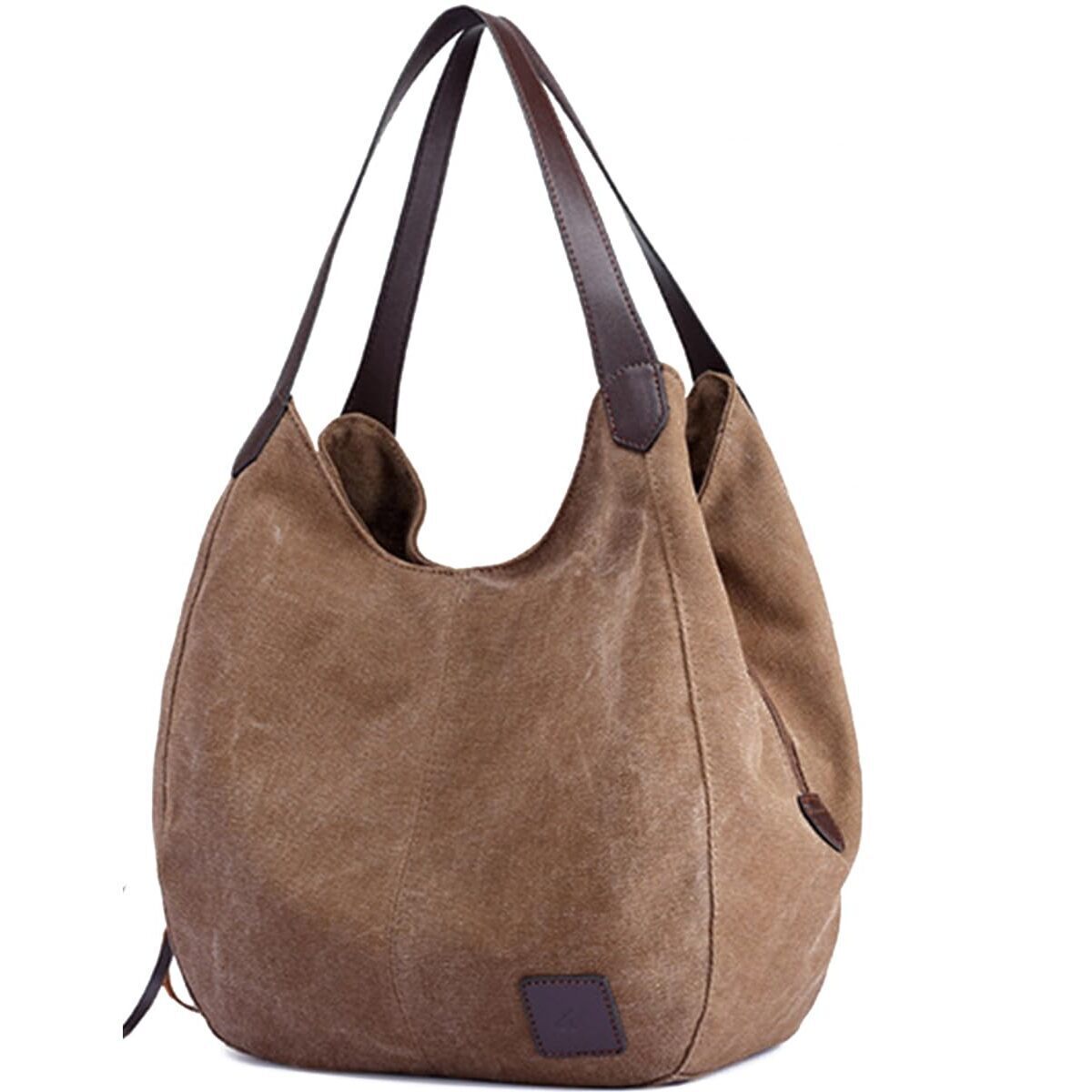 7514 Canvas Hobo Purse Multi Pocket Handbags Shoulder Bags Totes Purses